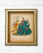 Load image into Gallery viewer, La Mode Illustrée Fabric Embellished Victorian 3D Shadow Box Dress Fashion Print