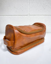 Load image into Gallery viewer, Brown Faux Leather Toiletries Bag