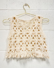 Load image into Gallery viewer, Boho Knit Crop Top (L)