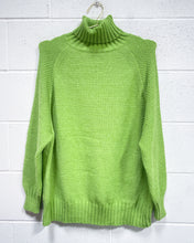 Load image into Gallery viewer, Chartreuse Green Turtleneck Sweater (XL)