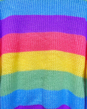 Load image into Gallery viewer, Pastel Striped Crop Sweater (XL)