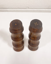 Load image into Gallery viewer, Vintage Sculpted Wood Salt and Pepper Shakers
