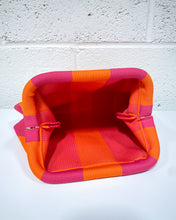 Load image into Gallery viewer, Pink and Orange Striped Clutch