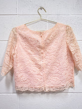 Load image into Gallery viewer, Vintage Peach Lace Blouse and Skirt Set - As Found