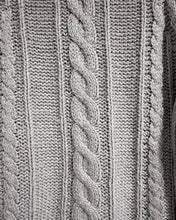 Load image into Gallery viewer, Light Grey Cable Knit Sweater (PS)