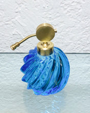 Load image into Gallery viewer, Blue Swirl Glass Perfume Bottle
