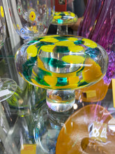 Load image into Gallery viewer, Yellow and Green Murano Mushroom