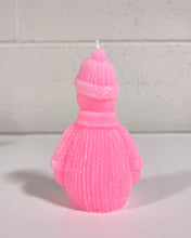 Load image into Gallery viewer, Pink Snowman Candle