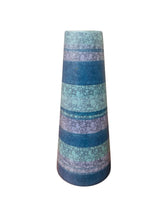 Load image into Gallery viewer, Midcentury Modern Blue Stripped vase