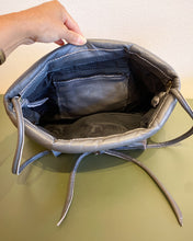 Load image into Gallery viewer, Vintage Artistic Grey Leather Clutch with Strap