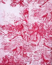 Load image into Gallery viewer, Red and White Toile Button Up (XL)