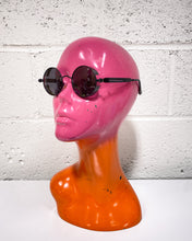 Load image into Gallery viewer, Black Round Sunnies with Wire Detail