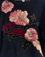 Load image into Gallery viewer, Vintage Le-Pullover Sweater with Sparkly Appliqués (L)