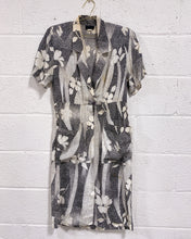 Load image into Gallery viewer, Vintage Cream and Black Floral Dress - As Found (S)