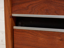 Load image into Gallery viewer, Restored Walnut Highboy Dresser with Black Lines
