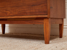 Load image into Gallery viewer, Restored Walnut Highboy Dresser with Black Lines
