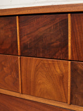 Load image into Gallery viewer, Restored Walnut Highboy Dresser with Black Lines