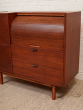 Load image into Gallery viewer, Vintage Secretary Highboy Tambour desk