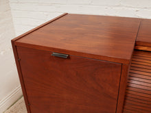 Load image into Gallery viewer, Vintage Secretary Highboy Tambour desk
