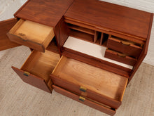 Load image into Gallery viewer, Vintage Secretary Highboy Tambour desk