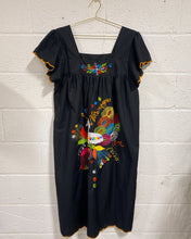 Load image into Gallery viewer, Black Embroidered Nicaragua Dress