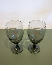 Load image into Gallery viewer, Vintage Pair of Smoked Glass Goblets