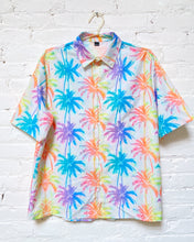 Load image into Gallery viewer, Palm Tree Technicolor Button Up (L)