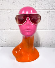 Load image into Gallery viewer, Cream Aviator Sunnies with Brown Lenses