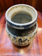 Load image into Gallery viewer, Charcoal Gray Slate Blue Glaze Stoneware Vase
