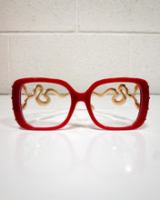 Load image into Gallery viewer, Red Glasses with Snake Temples