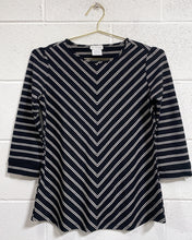 Load image into Gallery viewer, Black and White Striped Blouse (XXS)