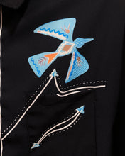 Load image into Gallery viewer, Black Button Up with Southwest Motif (L)