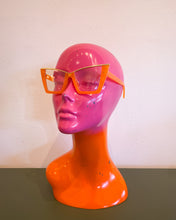 Load image into Gallery viewer, Orange and Gold Cat Eye Glasses