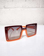Load image into Gallery viewer, Oversized Rectangular Orange Sunnies