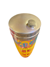 Load image into Gallery viewer, 1950s Large Cocktail Shaker Turquoise and Yellow