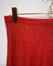 Load image into Gallery viewer, Vintage Knit Sparkly Red Skirt - As Found