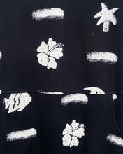 Load image into Gallery viewer, Vintage Black Tropical Dress (M)