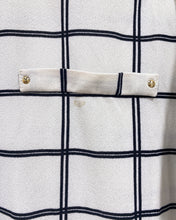 Load image into Gallery viewer, White Blouse with Black Lines - As Found