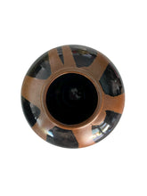 Load image into Gallery viewer, Iron Ochre and Onyx Japanese Pottery Vase