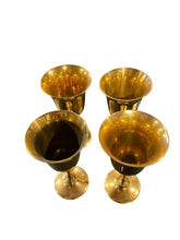 Load image into Gallery viewer, Set of Four Brass Goblets