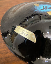 Load image into Gallery viewer, Vintage Blue and Gold Swirl Enamel Plate