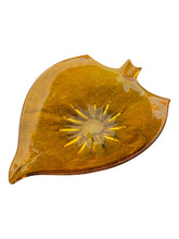 Load image into Gallery viewer, Bright Orange Leaf Shaped Murano Bowl
