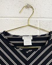 Load image into Gallery viewer, Black and White Striped Blouse (XXS)