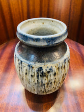 Load image into Gallery viewer, Charcoal Gray Slate Blue Glaze Stoneware Vase