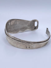 Load image into Gallery viewer, Stunning Modernist Sterling Cuff with Abalone and Pearl Accents