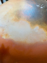 Load image into Gallery viewer, Orange Pink Brown Raku Bulbous Pottery