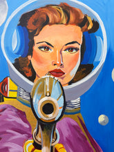 Load image into Gallery viewer, Space Girl #7 Painting by Jean Bradley