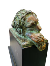 Load image into Gallery viewer, Pair of Cast Bronze Lion Bookends