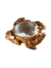 Load image into Gallery viewer, Italian Hand Carved Wood Crab Ashtray