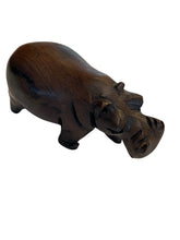 Load image into Gallery viewer, Small Hand carved Wooden Hippo